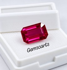 6 Ct Natural Red Ruby Emerald Cut Loose Gemstone 11x7x6 mm picture