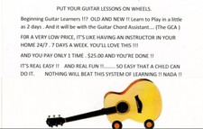 Guitar Lessons for Beginners, Pkg #3. With the GCA picture