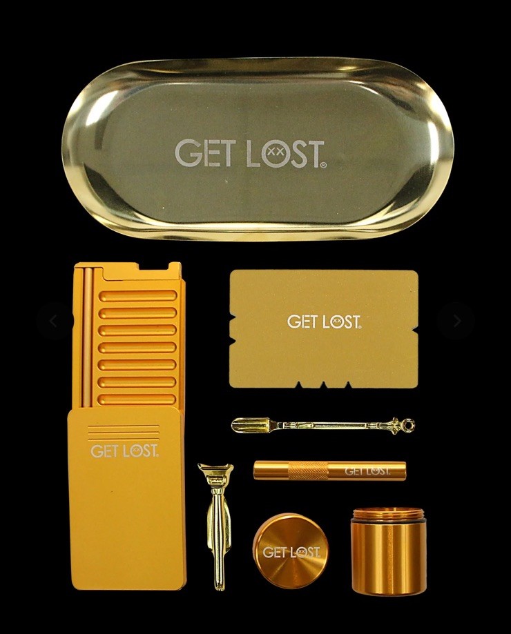 GET LOST Premium Gold Spice Powder Storage Kit Complete Gift Boxed Set
