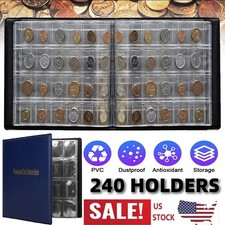 240 Coin Collection Book Holder Album Coins Storage Organizer for Collectors US picture