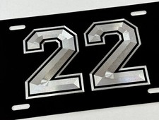 Custom Engraved Varsity Number Diamond Etched Car Tag Aluminum License Plate picture