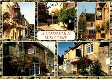 BELL INN, ACCOMMODATION, A COTSWOLD, WELCOME, CO Postcard picture