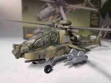 1:72 AH-64 Apache Helicopter Model Kit Military Toy Diecast ABS Building Blocks picture