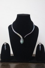Casual Brass Nano Setting Spirit Snake Jewelry Necklace Set. | Hasli Necklace. picture