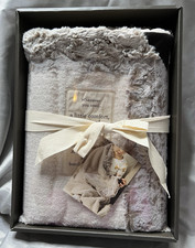 DEMDACO Giving Collection Cream and Light Brown Rectangular Cuddle Throw Blanket picture
