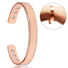 2× Pure Copper Magnetic Bracelet Arthritis Therapy Energy Bangle Pain Relief USA picture