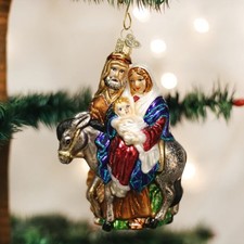 Old World Christmas Flight To Egypt Glass Ornament picture