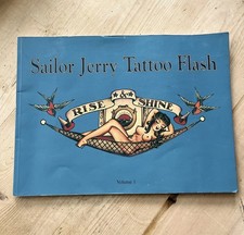 RARE! Sailor Jerry Tattoo Flash Vol 1 Illustrated Paperback Hardy Marks 2007 picture