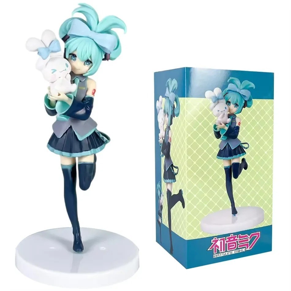 Hot 20CM Anime Hatsune Miku X Cinnamoroll Figure Anime Peripheral Collectible* Hot 20CM Anime Hatsune Miku X Cinnamoroll Figure Anime Peripheral Collectible*