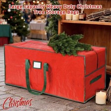 Large Christmas Tree Storage Bag 65x15x30 Heavy Duty Waterproof Holiday Red picture