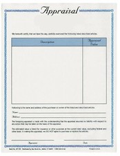 Jewelers Jewelry Appraisal Forms Book picture