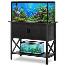 40-50 Gallon Fish Tank Stand with Cabinet, Lower Shelf, Adjustable Feet Black picture