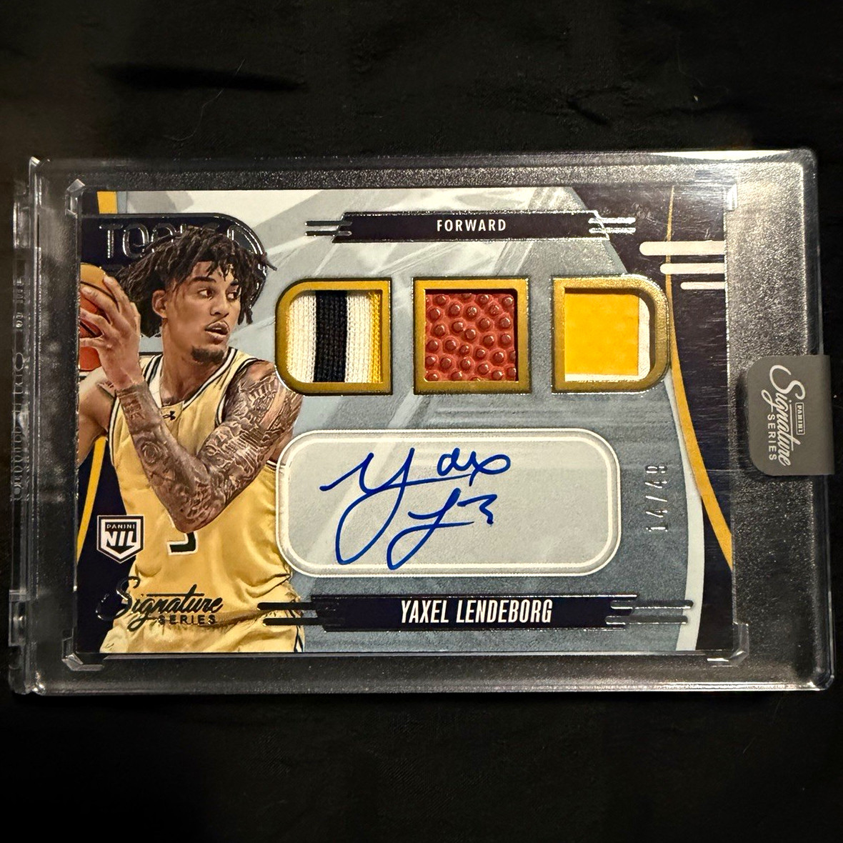 2025-26 Panini Signature Series YAXEL LENDEBORG (RC) Tools of the Trade Auto /49
