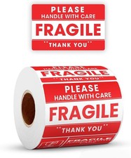 Fragile Handle with Care Lable Stickers 500 Qty – Labels for Packaging Boxes picture