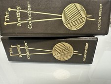 Vintage The Knitting Collection Patterns Binder By Golden Press (2 pc Set) picture