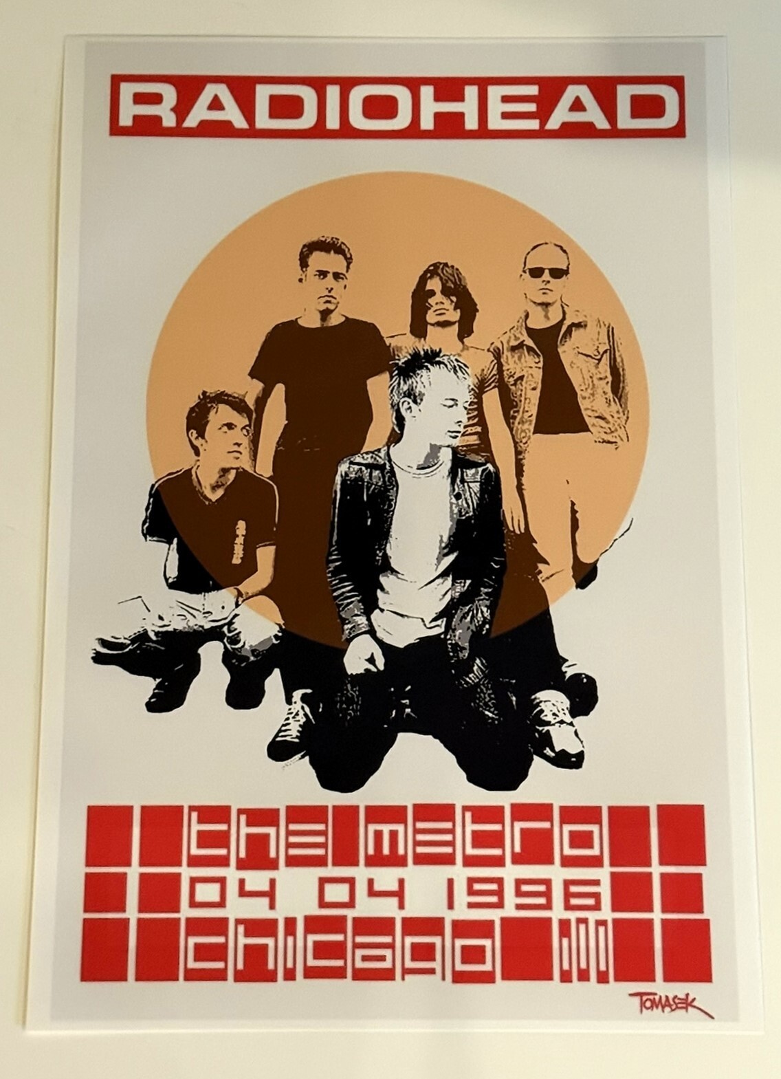 Radiohead Chicago The Metro Poster, 19"x13" April 4th, 1996 - The Bends Tour Radiohead Chicago The Metro Poster, 19"x13" April 4th, 1996 - The Bends Tour