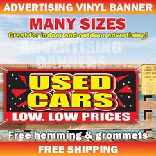 USED CAR Advertising Banner Vinyl Mesh Sign AUTOS USADOS sale low prices service picture