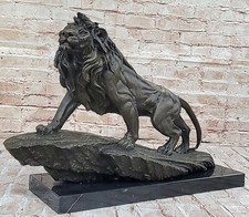 Extra Large Wild African Lion on Prowl Wildlife Safari Sculpture by Barye Decor picture