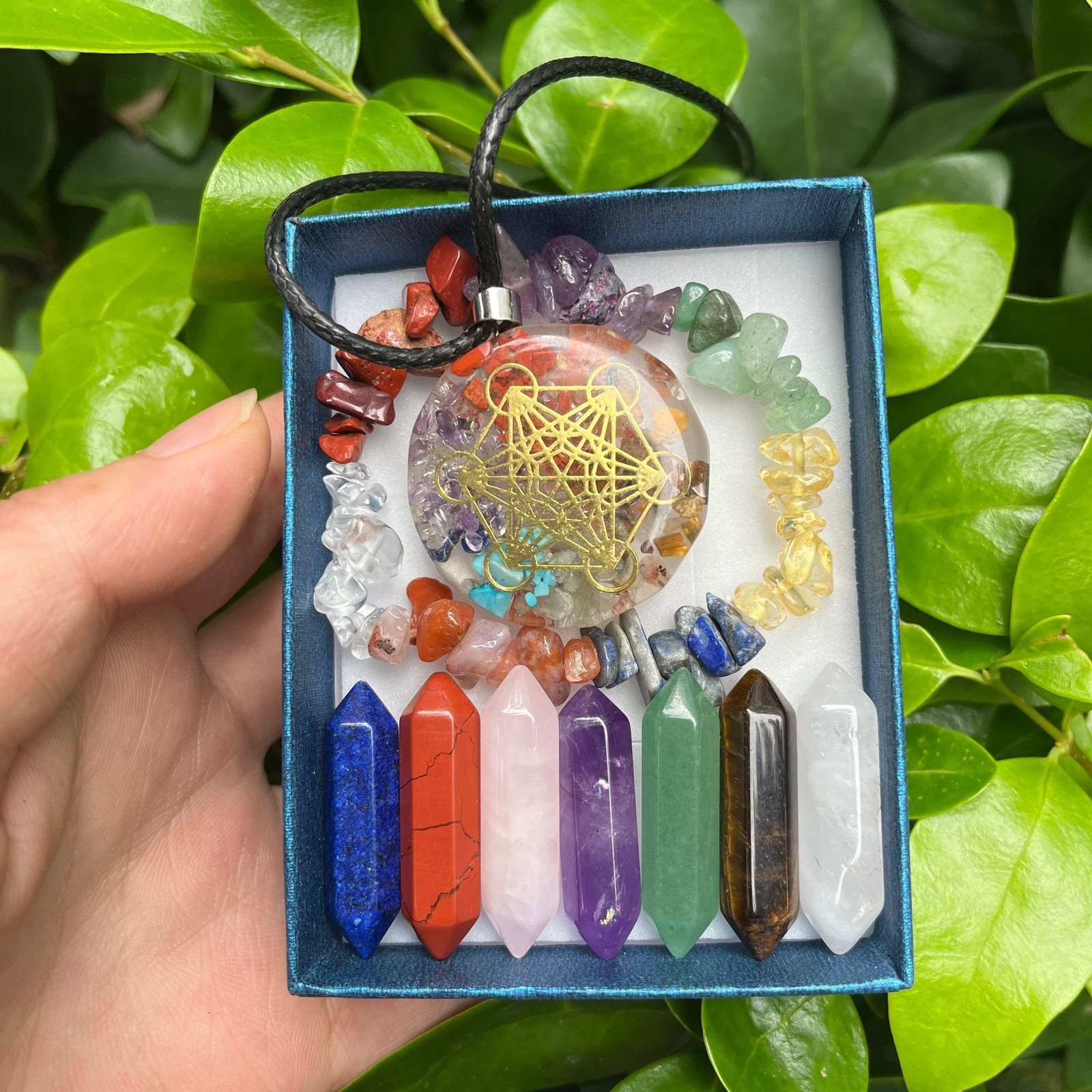 9pcs Pointed Quartz Crystal,Chakra Healing Stones And Crystals Set,Hexagon Rose 9pcs Pointed Quartz Crystal,Chakra Healing Stones And Crystals Set,Hexagon Rose