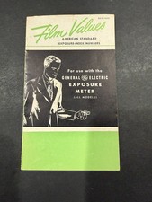 1950 GE General Electric Film Values Mini Booklet Exposure Meter picture