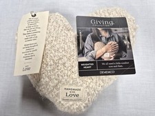 NWT Demdaco Giving Collection Weighted Heart. Cream. Poly Filling. Soft! picture