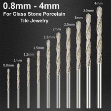 Diamond Tipped Twist Drill Bit For Glass Stone Porcelain Tile Jewelry 0.8-4.0mm picture