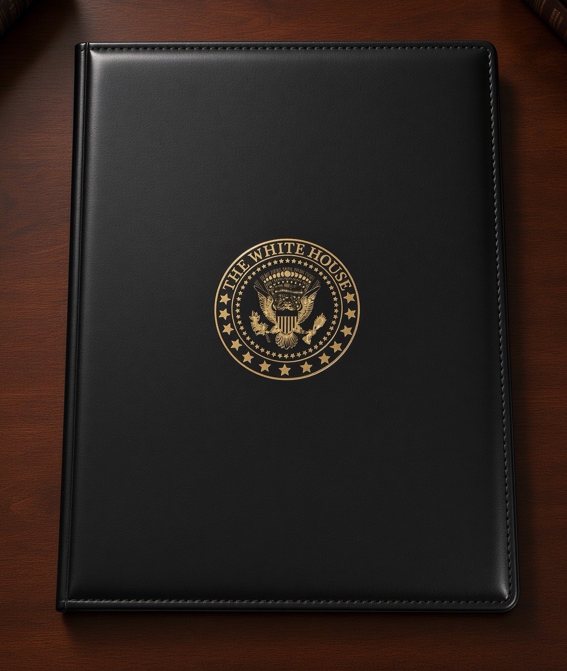 The White House Seal Black Organizer Portfolio Planner Cover Folder