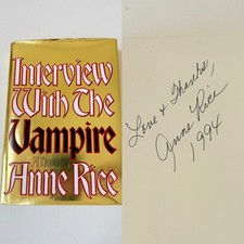 Anne Rice Interview With the Vampire Author Signed Hardcover w/ Dust Jacket 1994 picture
