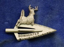Empire Pewter Bowhunter Broadhead w/ Deer Archery Pin picture