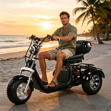 Aldult Electric Tricycles 60V20AH 3000W Powerful Motor 18 Inch Fat Scooter 28MPH picture