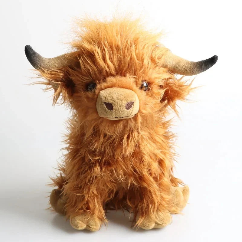 New 28 cm Cute Highland Cow Plush Doll – Cute Cuddly Stuffed Animal