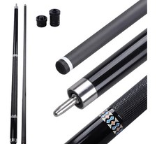 NEW CROWN ME Carbon Fiber Pool Cue Stick, 12.5mm Tip Soft Grip Billiard Black picture
