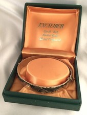 Vintage Jewellery Yellow Gold Hinged Chain Bangle Antique Jewelry UK Hallmarks picture