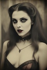 Gothic Woman Victorian Lady Vampire Portrait 4x6 Photo picture