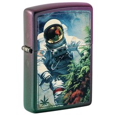 Zippo 47519, Astronaut & Cannabis Design, Iridescent Finish Lighter picture