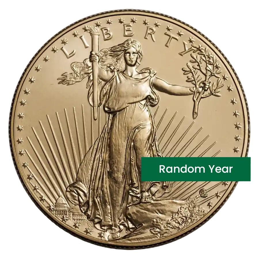 1 oz American $50 US Gold Eagle Coin BU (Random Year) 1 oz American $50 US Gold Eagle Coin BU (Random Year)