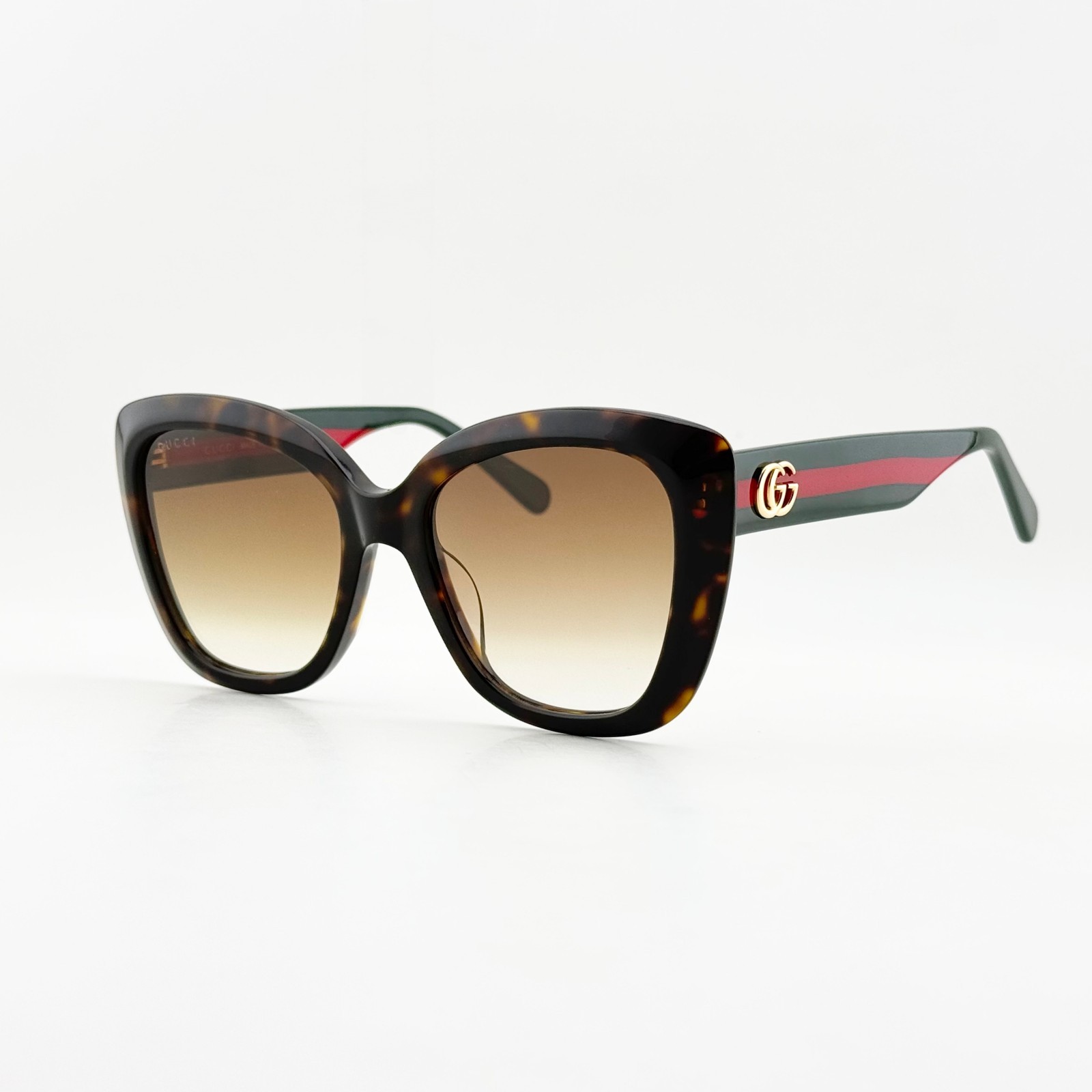 Gucci GG0860S Cat Eye Sunglasses Women Tortoiseshell Brown Gradient GG Logo Gucci GG0860S Cat Eye Sunglasses Women Tortoiseshell Brown Gradient GG Logo
