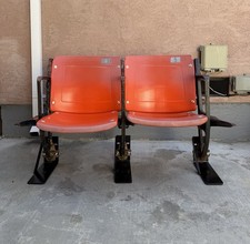 *USED* - 1971-2013 Candlestick Park Seats (seats 4-5) Orange & Black SF 49ers picture