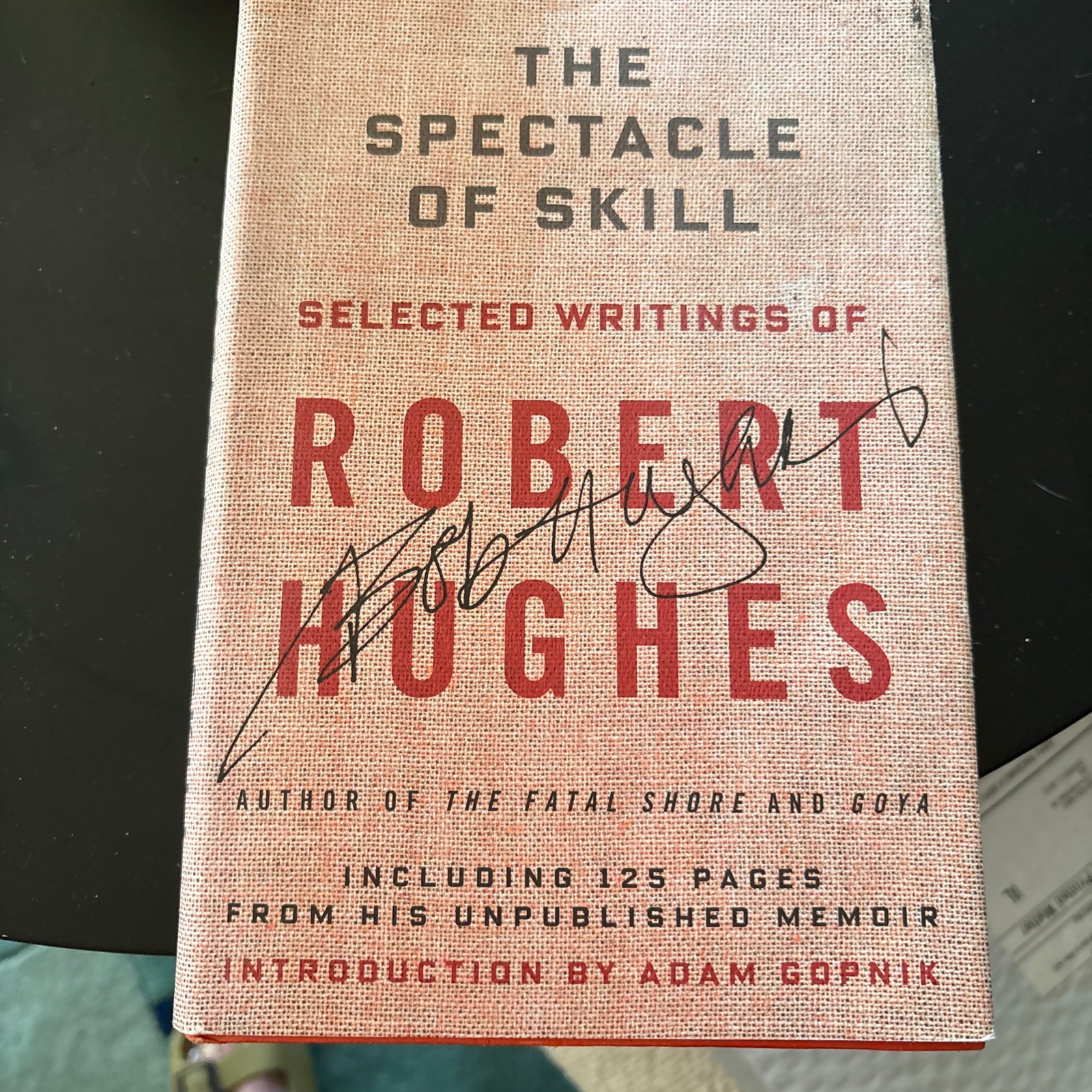 The Spectacle of Skill: Selected Writings of Robert Hughes 1st edition VG