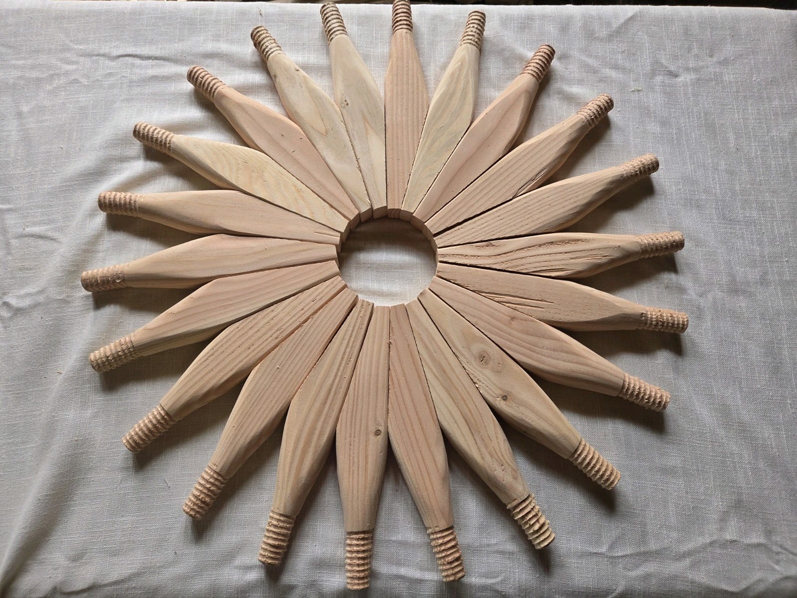 22 Wood Glass Insulator Pins Pegs Side Mount Brackets for Rosette Display 22 Wood Glass Insulator Pins Pegs Side Mount Brackets for Rosette Display