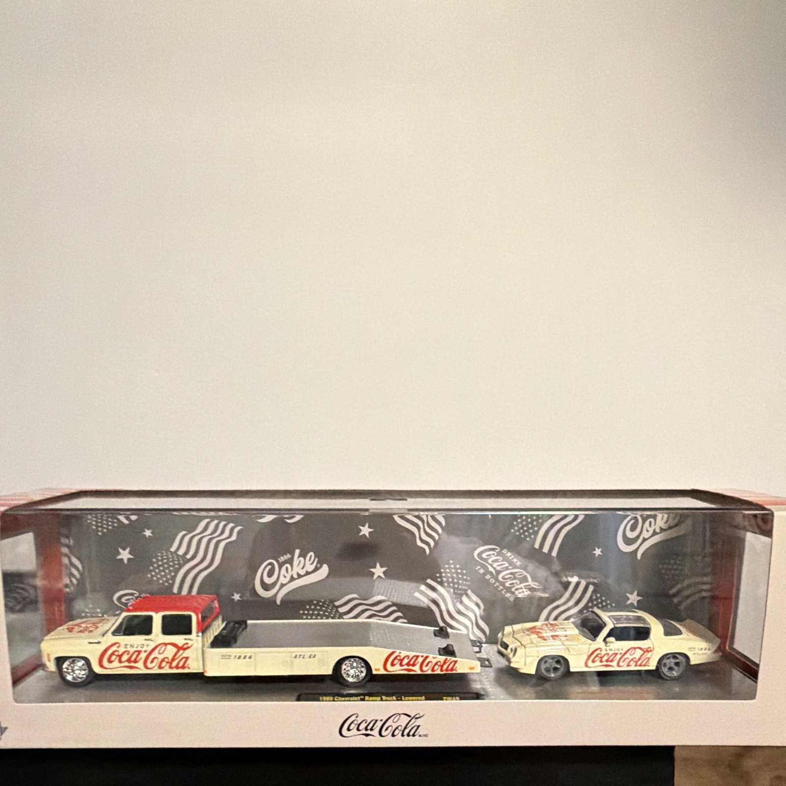 Coca-Cola Coke Diecast Vehicle Set, 3 Vehicles, Display Box, Red/White