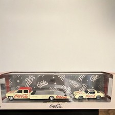 Coca-Cola Coke Diecast Vehicle Set, 3 Vehicles, Display Box, Red/White picture