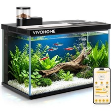 5 Gallon Smart Fish Tank APP Control Aquarium Starter Kit Auto Feeder RGB Light picture