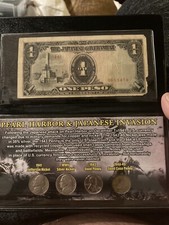 WWII Collectible Currency Set Pearl Harbor Coins & Japanese Peso picture