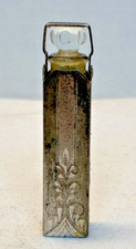 Antique Spring-loaded Pocket Perfume Glass Bottle #1095 picture