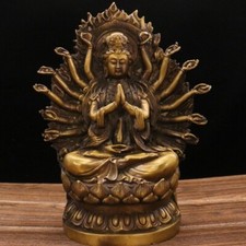 Bronze Thousand Handed Guanyin Bodhisattva Statue Antique Collection Ornaments picture
