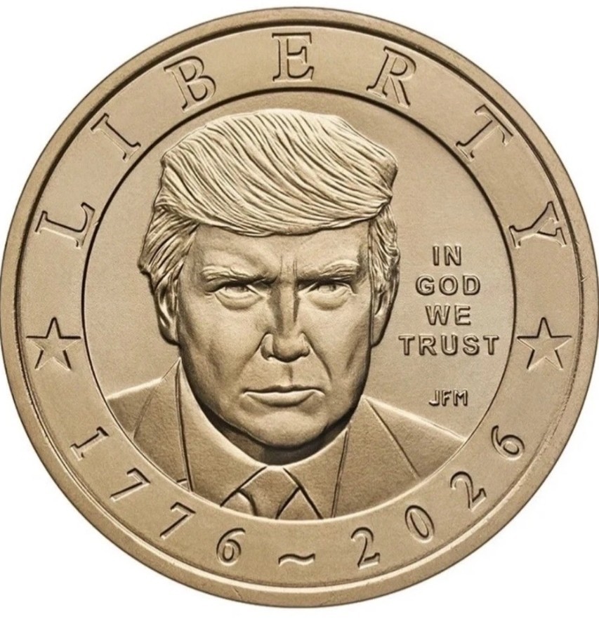 PACK OF 5: 2026 P President Trump Semiquincentennial $1 Coin 