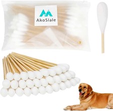 AkoSlale Large Q Tips Dog Ears, 100pcs, 7-Inch Bamboo Cotton Swabs,Extra Long picture