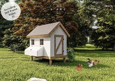 Chicken Coop Plans - DIY 4 x 8 Coop Plans, 8-10 Chicken Step by Step Guide picture