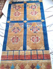 Vintage Tibetan Style Geometric Plush Thick Hand Knotted Area Rug Whirling Log picture